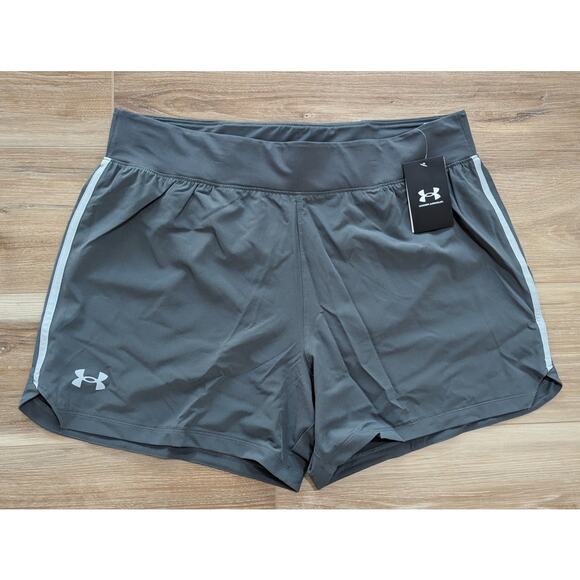 NWT Under Armour Men's UA Speedpocket 5'' Shorts in Pitch Grey size XL